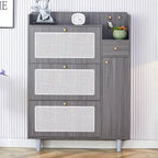 Armadietto moderno minimalista, scarpiera giapponese in rattan, armadietto da letto, piccolo mobile per la casa