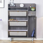 Armadietto moderno minimalista, scarpiera giapponese in rattan, armadietto da letto, piccolo mobile per la casa