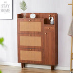 Armadietto moderno minimalista, scarpiera giapponese in rattan, armadietto da letto, piccolo mobile per la casa