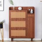 Armadietto moderno minimalista, scarpiera giapponese in rattan, armadietto da letto, piccolo mobile per la casa