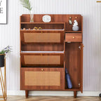 Armadietto moderno minimalista, scarpiera giapponese in rattan, armadietto da letto, piccolo mobile per la casa