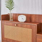 Armadietto moderno minimalista, scarpiera giapponese in rattan, armadietto da letto, piccolo mobile per la casa