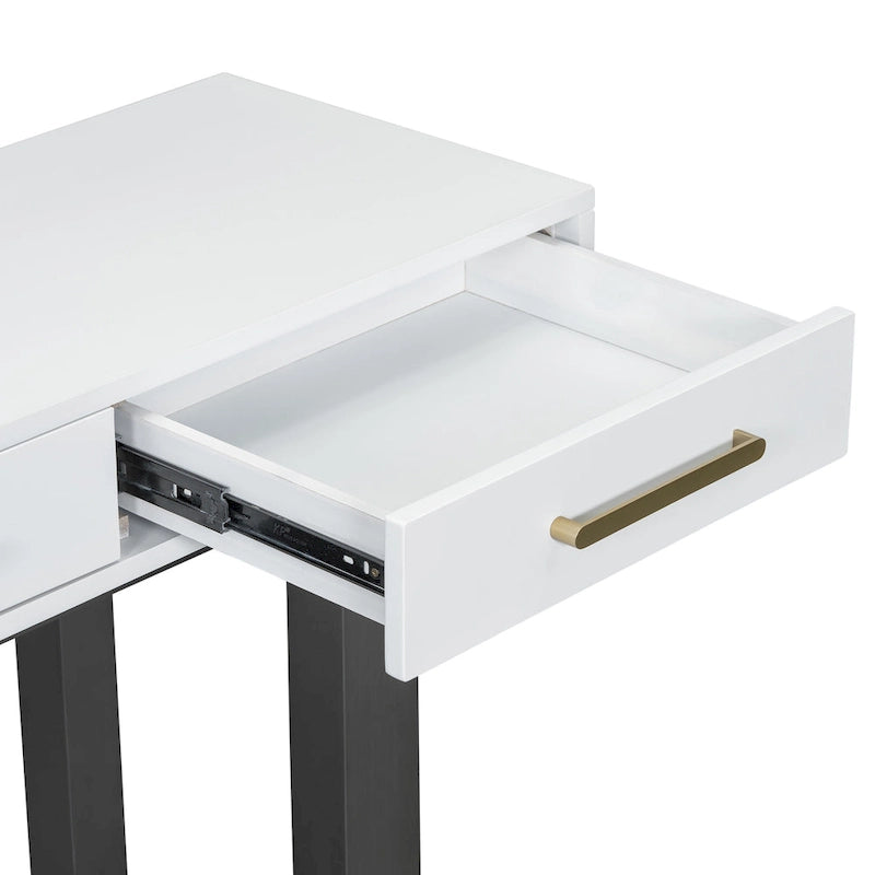 Elegante consolle con tre cassetti, tavolino da ingresso extra lungo per ingresso, corridoio, soggiorno, foyer, corridoio