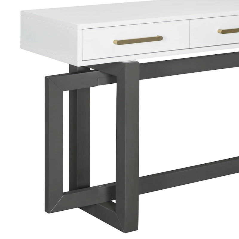 Elegante consolle con tre cassetti, tavolino da ingresso extra lungo per ingresso, corridoio, soggiorno, foyer, corridoio