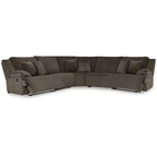 Divano Sezionale Reclinabile 5 Pezzi Top Tier Marrone - 340L x 340P x 104A