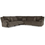 Divano Sezionale Reclinabile 5 Pezzi Top Tier Marrone - 340L x 340P x 104A