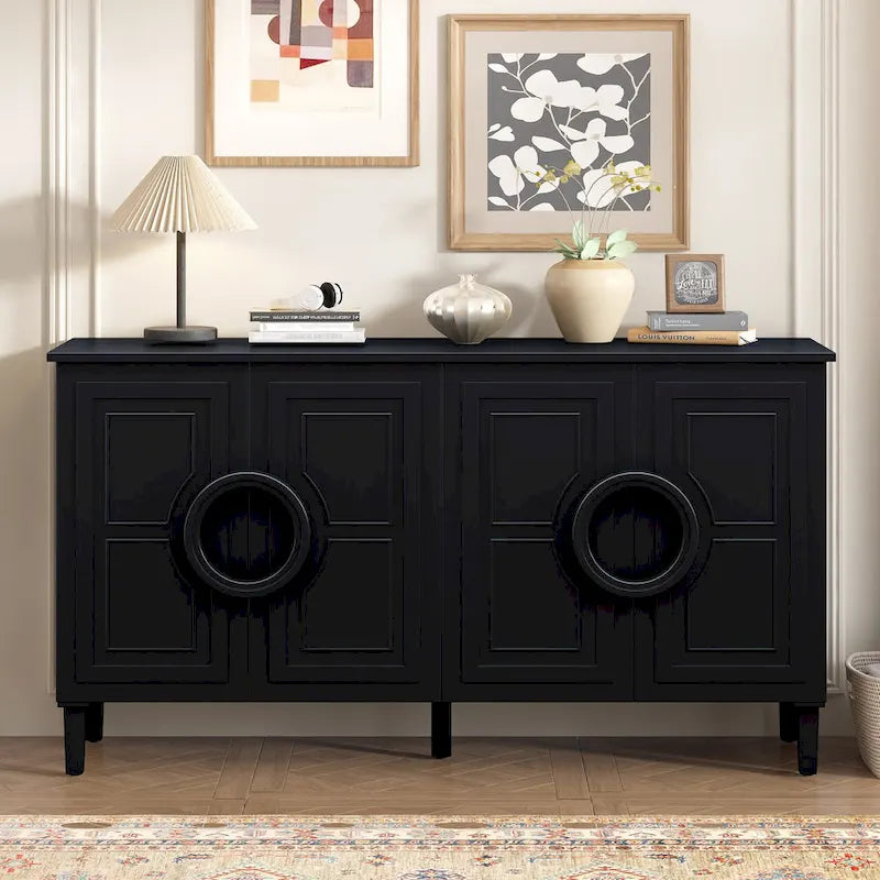 Consolle a 4 ante da 59" con maniglie rotonde