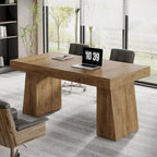 Scrivania direzionale moderna da 55 pollici, scrivania per computer in legno, scrivania per postazione di lavoro aziendale