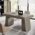 Scrivania direzionale moderna da 55 pollici, scrivania per computer in legno, scrivania per postazione di lavoro aziendale