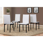 Set da pranzo moderno a 5 pezzi con tavolo rettangolare e 4 sedie imbottite con schienale alto