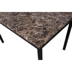 Set da pranzo moderno a 5 pezzi con tavolo rettangolare e 4 sedie imbottite con schienale alto