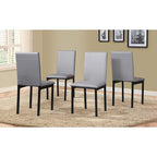 Set da pranzo moderno a 5 pezzi con tavolo rettangolare e 4 sedie imbottite con schienale alto