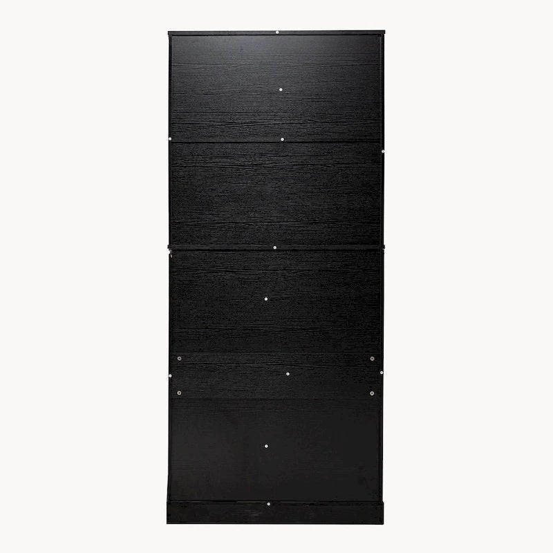 Dispensa da cucina alta 183 cm con 3 cassetti per tastiera, armadio indipendente con 6 ripiani regolabili e armadietto di stoccaggio