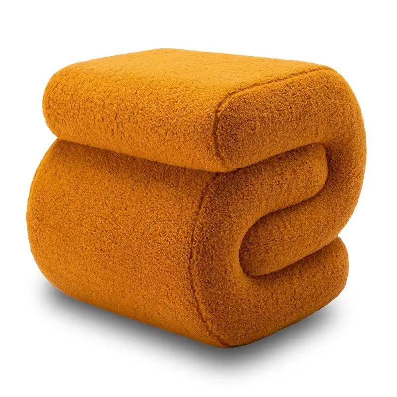 Sgabello/Poggiapiedi Moderno S-shape in Tessuto per Trucco