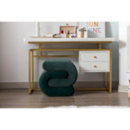 Sgabello/Poggiapiedi Moderno S-shape in Tessuto per Trucco
