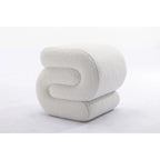 Sgabello/Poggiapiedi Moderno S-shape in Tessuto per Trucco