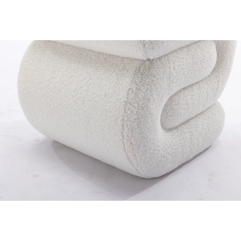 Sgabello/Poggiapiedi Moderno S-shape in Tessuto per Trucco
