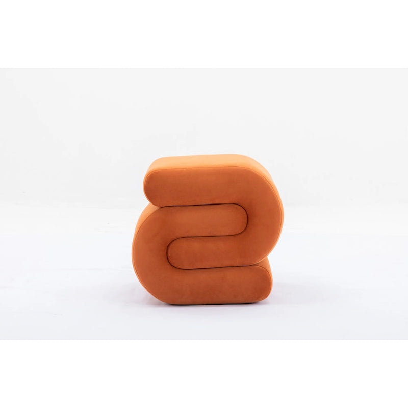 Sgabello/Poggiapiedi Moderno S-shape in Tessuto per Trucco