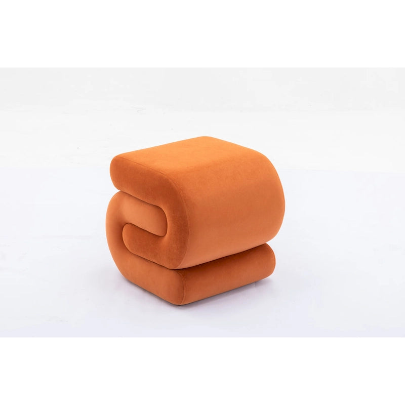 Sgabello/Poggiapiedi Moderno S-shape in Tessuto per Trucco