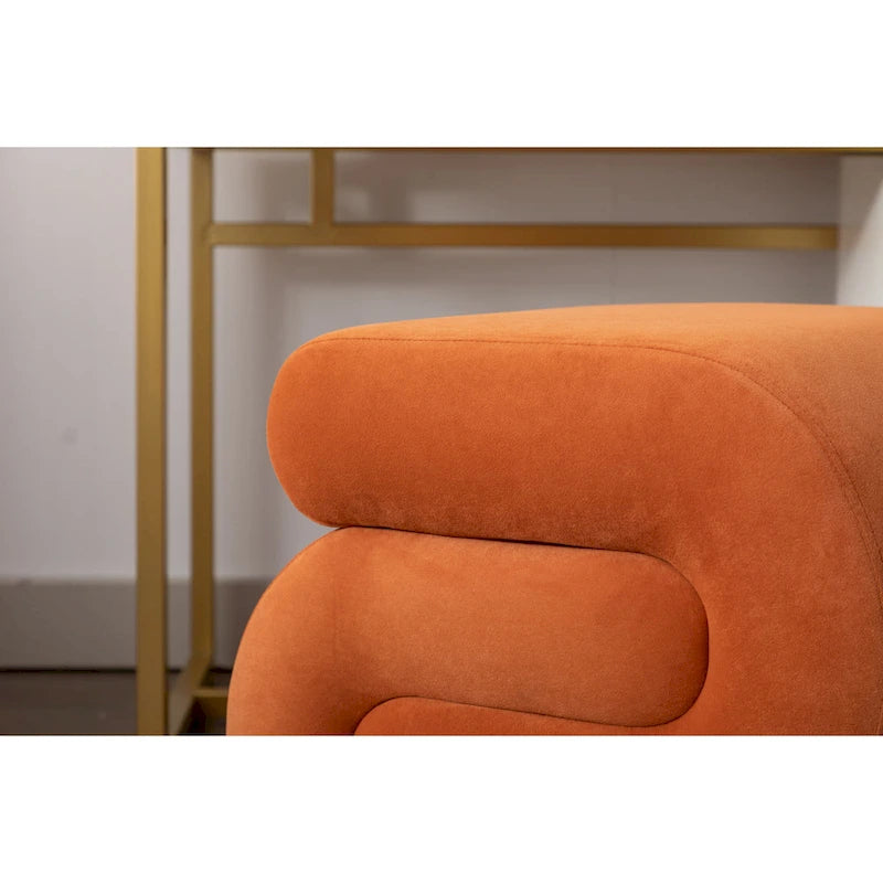 Sgabello/Poggiapiedi Moderno S-shape in Tessuto per Trucco