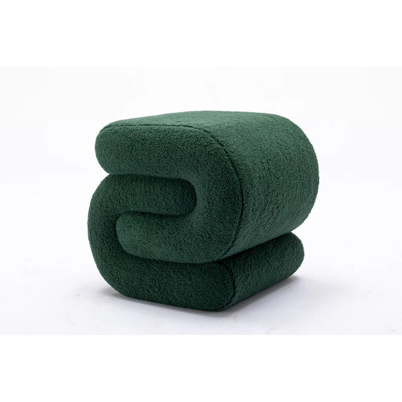 Sgabello/Poggiapiedi Moderno S-shape in Tessuto per Trucco