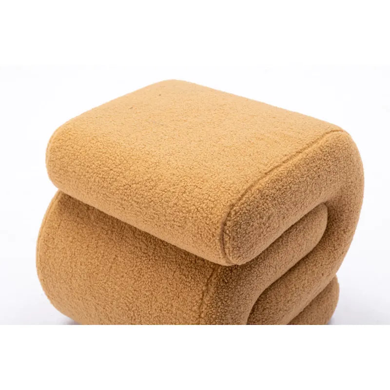 Sgabello/Poggiapiedi Moderno S-shape in Tessuto per Trucco