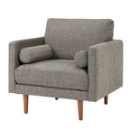 Sedia Mid-Century con gambe affusolate e cuscini