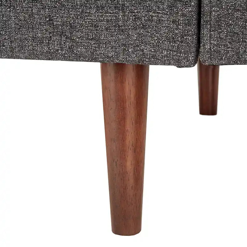 Sedia Mid-Century con gambe affusolate e cuscini