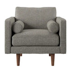 Sedia Mid-Century con gambe affusolate e cuscini