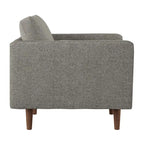 Sedia Mid-Century con gambe affusolate e cuscini