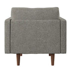Sedia Mid-Century con gambe affusolate e cuscini