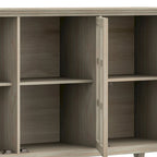 Credenza di transizione in LEGNO MASSELLO, larga 157 cm, con ampi vani - 157 l x 45 p x 86 h cm