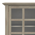 Credenza di transizione in LEGNO MASSELLO, larga 157 cm, con ampi vani - 157 l x 45 p x 86 h cm