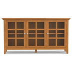 Credenza di transizione in LEGNO MASSELLO, larga 157 cm, con ampi vani - 157 l x 45 p x 86 h cm