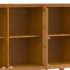 Credenza di transizione in LEGNO MASSELLO, larga 157 cm, con ampi vani - 157 l x 45 p x 86 h cm