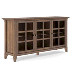 Credenza di transizione in LEGNO MASSELLO, larga 157 cm, con ampi vani - 157 l x 45 p x 86 h cm