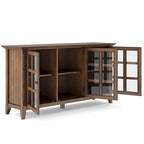 Credenza di transizione in LEGNO MASSELLO, larga 157 cm, con ampi vani - 157 l x 45 p x 86 h cm