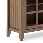 Credenza di transizione in LEGNO MASSELLO, larga 157 cm, con ampi vani - 157 l x 45 p x 86 h cm
