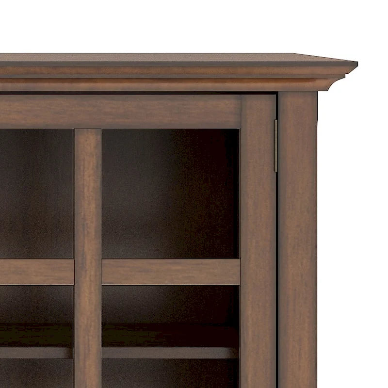Credenza di transizione in LEGNO MASSELLO, larga 157 cm, con ampi vani - 157 l x 45 p x 86 h cm