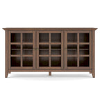 Credenza di transizione in LEGNO MASSELLO, larga 157 cm, con ampi vani - 157 l x 45 p x 86 h cm