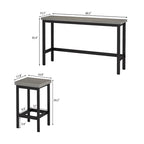 Set tavolo da pranzo extra lungo altezza bancone