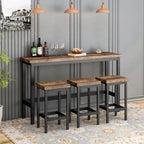 Set tavolo da pranzo extra lungo altezza bancone