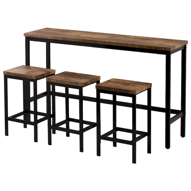 Set tavolo da pranzo extra lungo altezza bancone