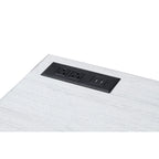 Scrivania angolare con piano sollevabile in metallo e USB