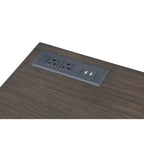 Scrivania angolare con piano sollevabile in metallo e USB