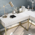 Scrivania angolare con piano sollevabile in metallo e USB