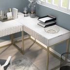 Scrivania angolare con piano sollevabile in metallo e USB