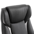 Sedia da ufficio ergonomica, altezza regolabile, in pelle PU, con funzione a dondolo, girevole a 360°, per casa e ufficio, nera