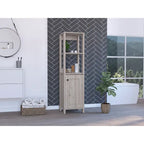 FM Furniture Arctic Linen Cabinet with 4 Shelves and Single Door Cabinet