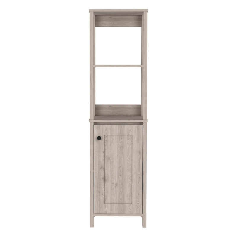 Mobile da bagno Arctic in lino con 4 ripiani e anta singola